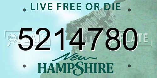 5214780 New Hampshire License Plate