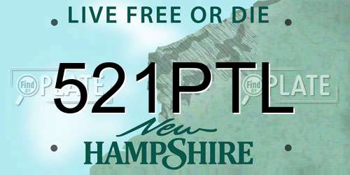 521PTL New Hampshire License Plate