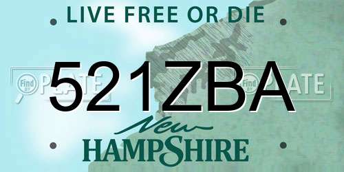 521ZBA New Hampshire License Plate