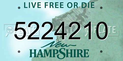5224210 New Hampshire License Plate