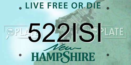 522ISI New Hampshire License Plate