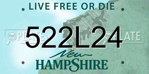 522L24 New Hampshire License Plate