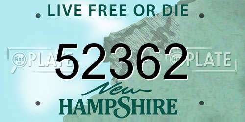 52362 New Hampshire License Plate
