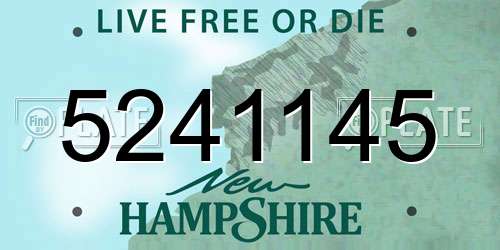 5241145 New Hampshire License Plate