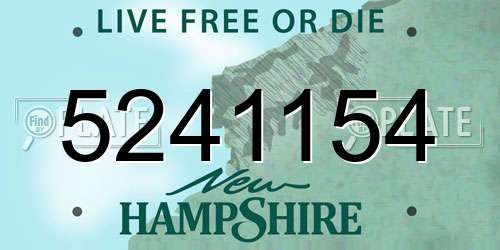 5241154 New Hampshire License Plate