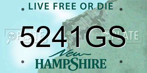 5241GS New Hampshire License Plate