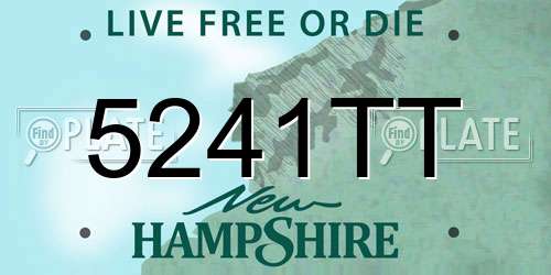 5241TT New Hampshire License Plate
