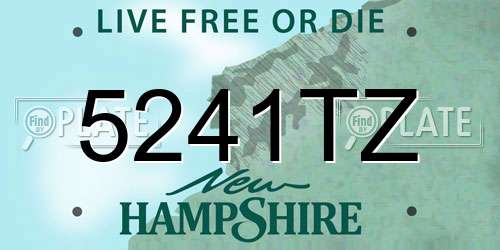 5241TZ New Hampshire License Plate