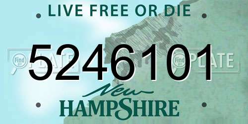5246101 New Hampshire License Plate