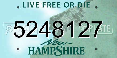 5248127 New Hampshire License Plate