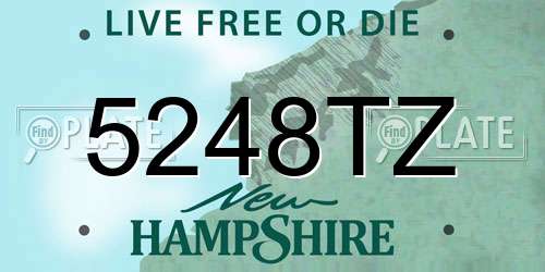 5248TZ New Hampshire License Plate