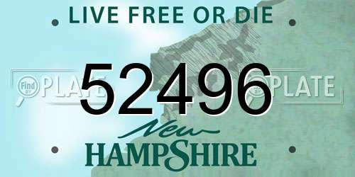 52496 New Hampshire License Plate