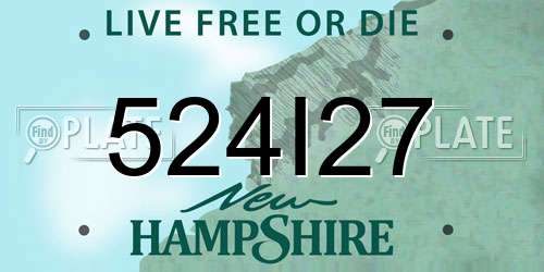 524I27 New Hampshire License Plate
