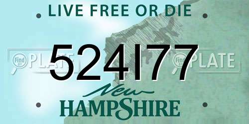 524I77 New Hampshire License Plate