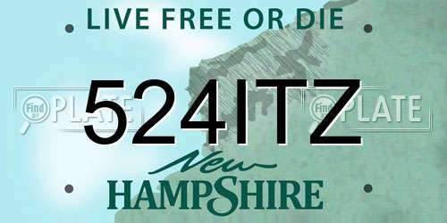 524ITZ New Hampshire License Plate