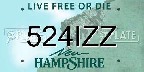 524IZZ New Hampshire License Plate