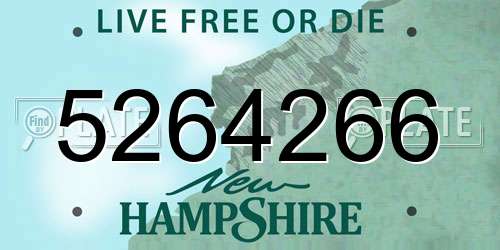 5264266 New Hampshire License Plate