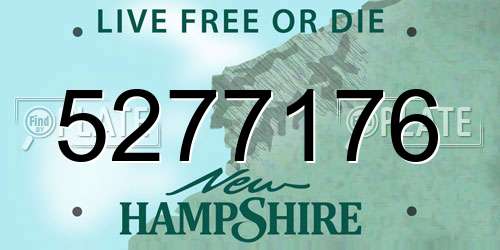 5277176 New Hampshire License Plate