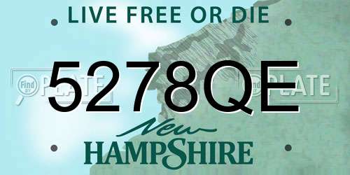 5278QE New Hampshire License Plate