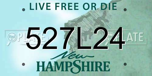 527L24 New Hampshire License Plate