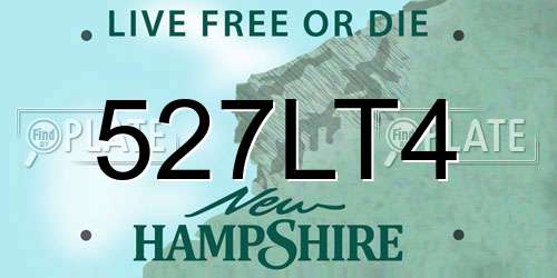527LT4 New Hampshire License Plate