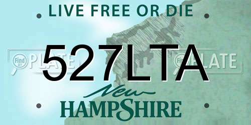 527LTA New Hampshire License Plate