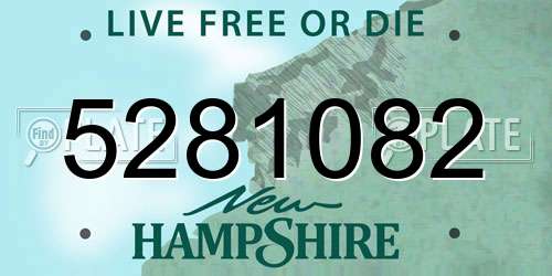 5281082 New Hampshire License Plate