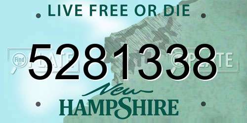 5281338 New Hampshire License Plate