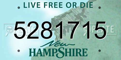 5281715 New Hampshire License Plate
