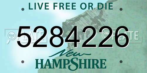 5284226 New Hampshire License Plate