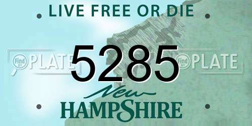 5285 New Hampshire License Plate