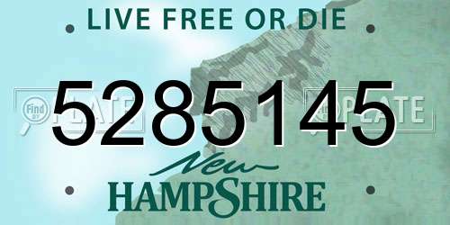 5285145 New Hampshire License Plate