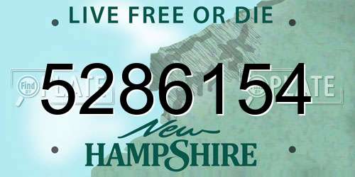 5286154 New Hampshire License Plate