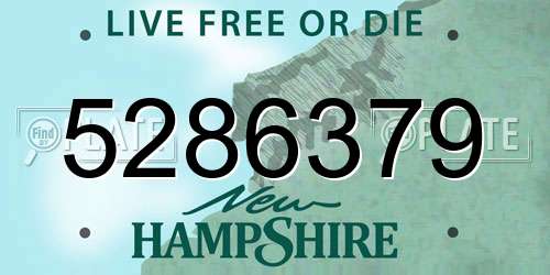 5286379 New Hampshire License Plate
