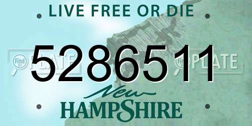 5286511 New Hampshire License Plate