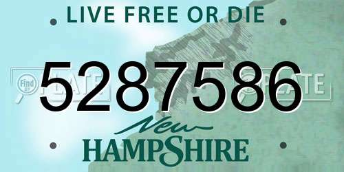 5287586 New Hampshire License Plate