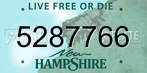 5287766 New Hampshire License Plate