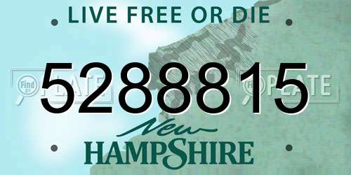 5288815 New Hampshire License Plate