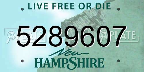 5289607 New Hampshire License Plate