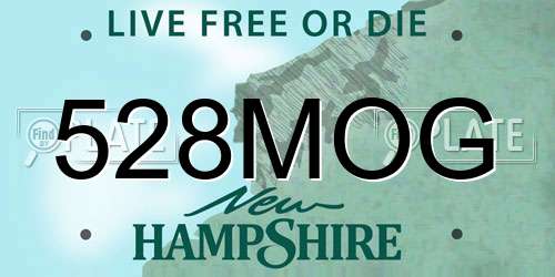 528MOG New Hampshire License Plate