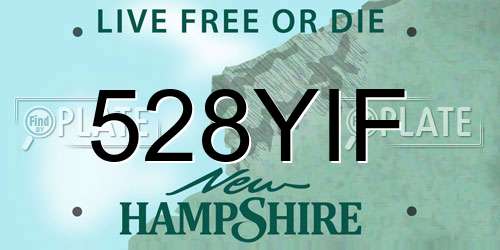 528YIF New Hampshire License Plate