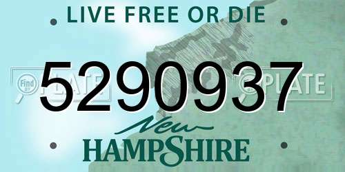 5290937 New Hampshire License Plate