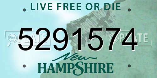 5291574 New Hampshire License Plate