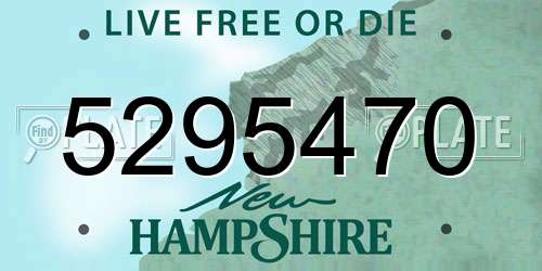 5295470 New Hampshire License Plate