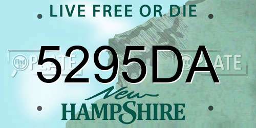 5295DA New Hampshire License Plate