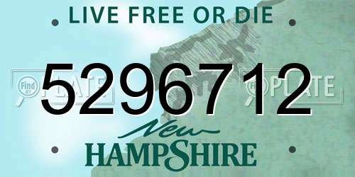 5296712 New Hampshire License Plate