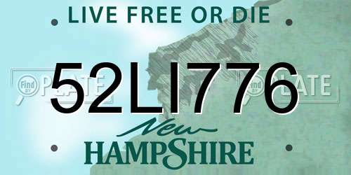 52LI776 New Hampshire License Plate