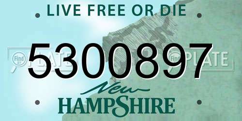 5300897 New Hampshire License Plate
