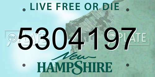 5304197 New Hampshire License Plate