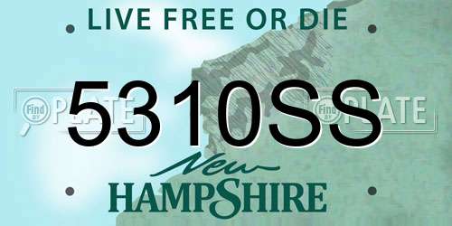 5310SS New Hampshire License Plate